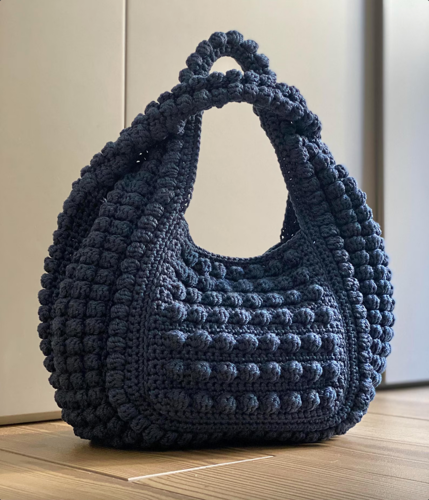 Ferrara Crochet Bag Pattern – 2 Handle Light Wool Tote (Digital Download)