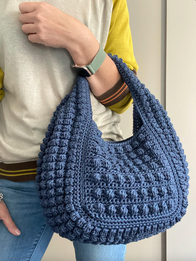 Ferrara Crochet Bag Pattern – 2 Handle Light Wool Tote (Digital Download)