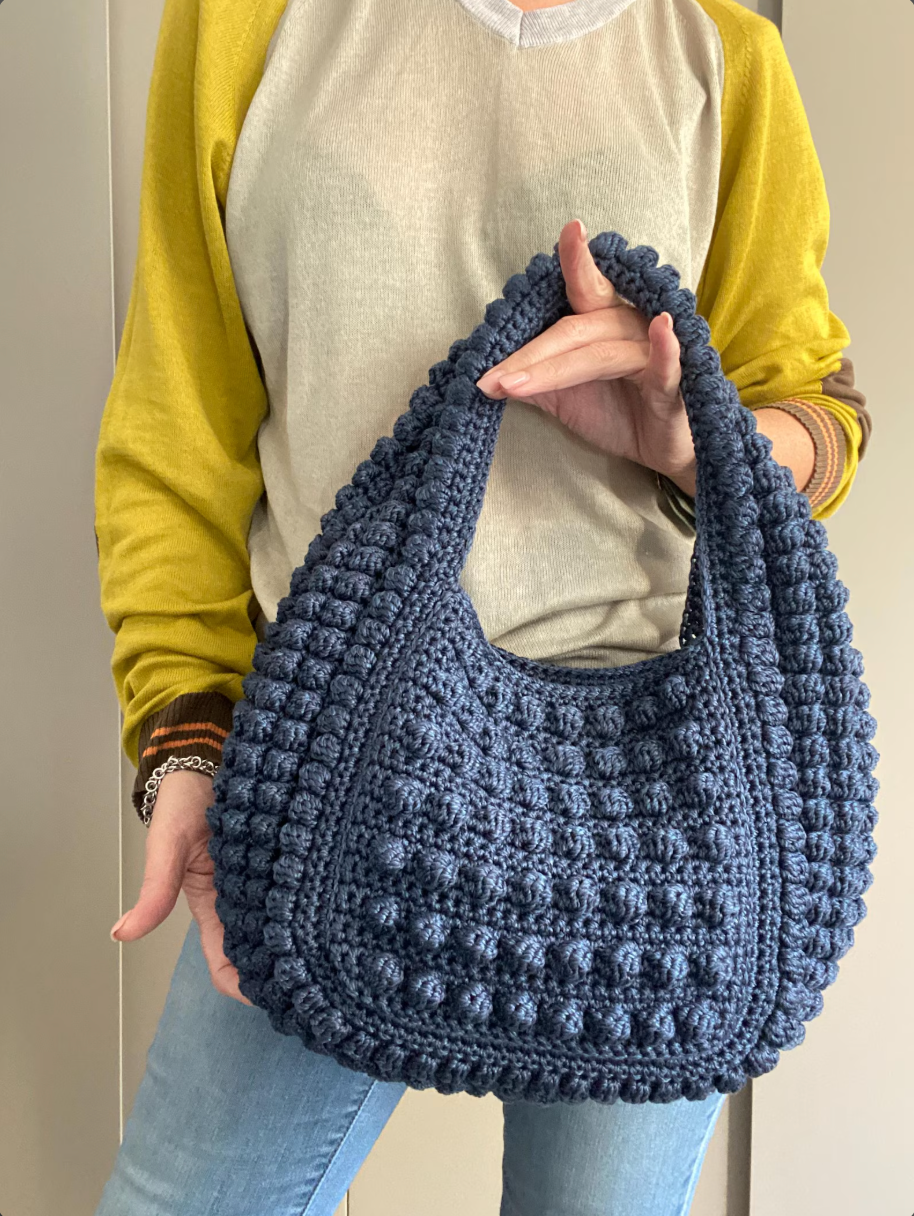 Ferrara Crochet Bag Pattern – 2 Handle Light Wool Tote (Digital Download)