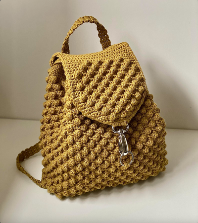 Iris Crochet Backpack Pattern – Raffia Bag, Summer Tote & Beach Purse (Digital Download)